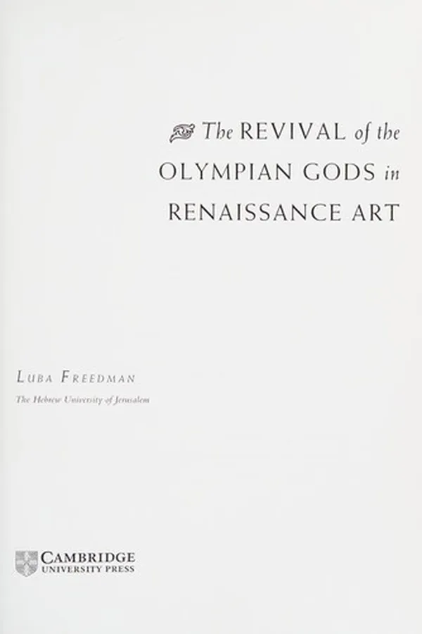 Capa de REVIVAL OF THE OLYMPIAN GODS IN RENAISSANCE ART