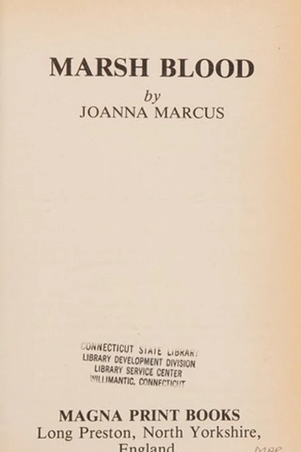 Capa de Marsh Blood