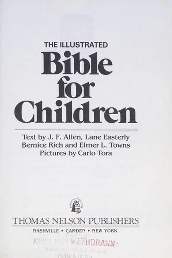 Capa de The Illustrated Bible for children