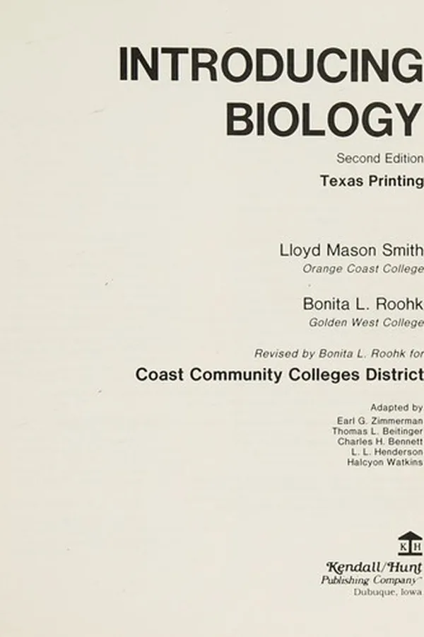 Capa de Introducing biology