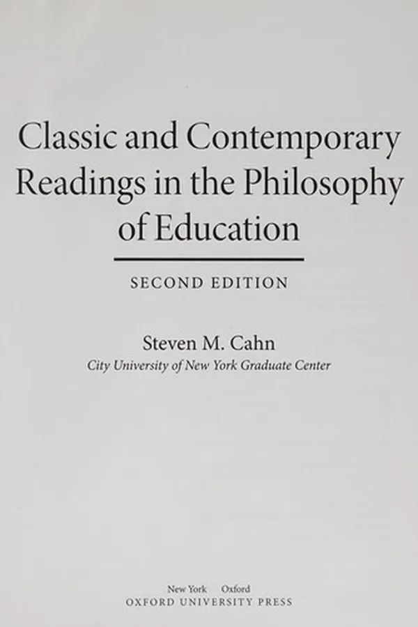 Capa de Classic and contemporary readings in the philosophy of education