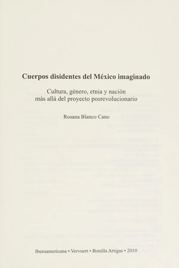 Capa de Cuerpos disidentes del México imaginado