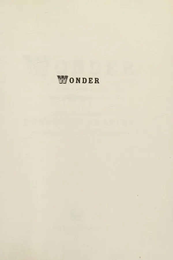 Capa de Wonder