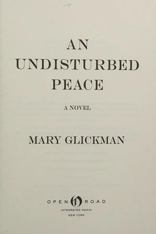 Capa de An undisturbed peace