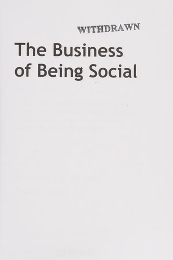Capa de The business of being social