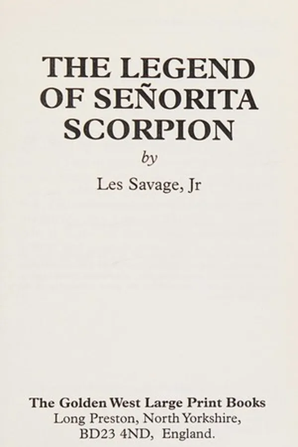 Capa de The legend of Señorita Scorpion