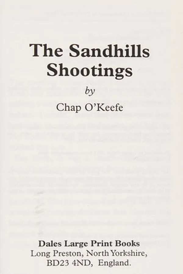 Cover of The Sandhills shootings