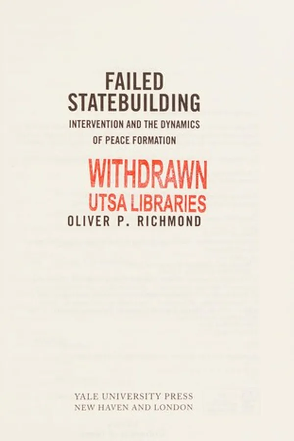 Cover of Failed Statebuilding