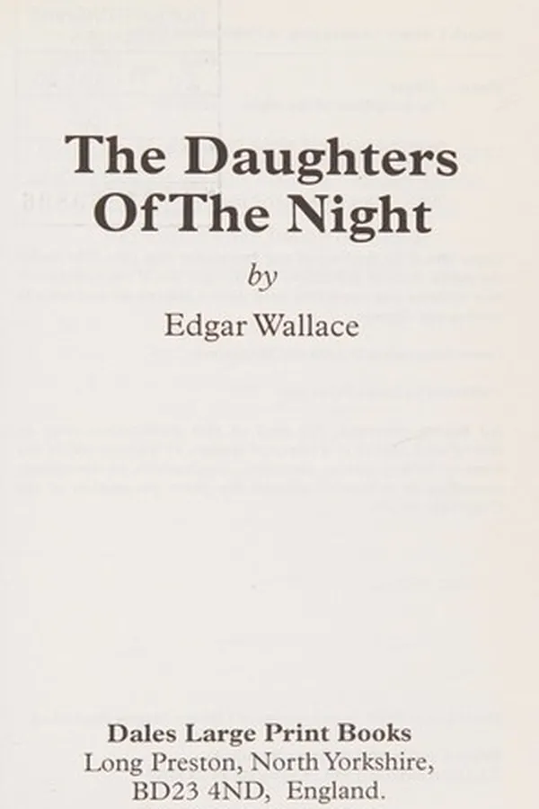 Capa de The daughters of the night