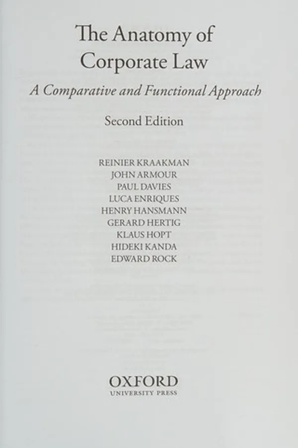 Capa de The anatomy of corporate law