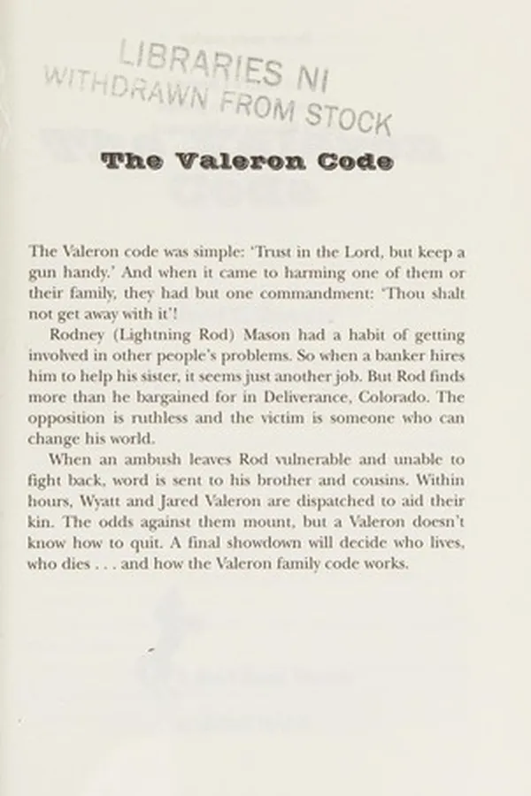 Capa de The valeron code