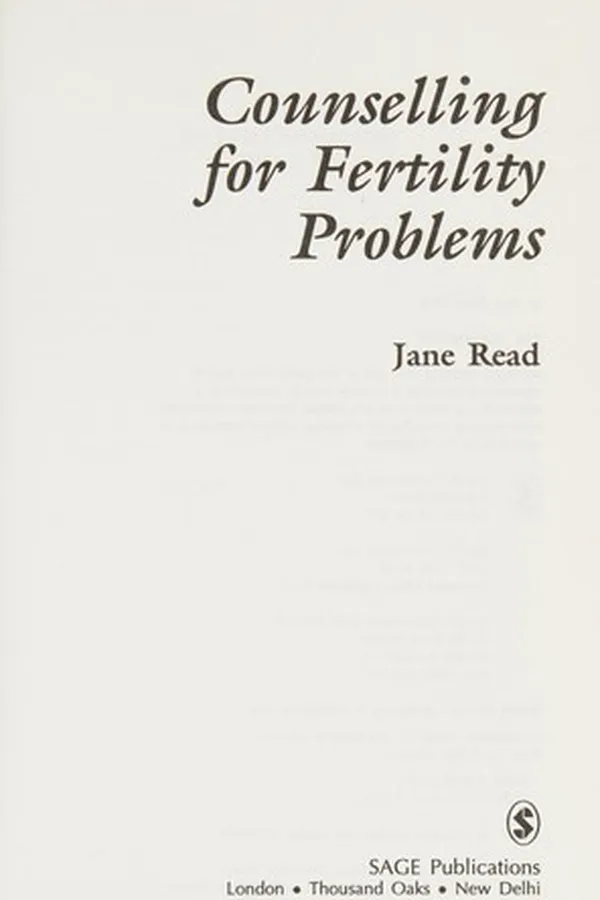 Capa de Counselling for fertility problems