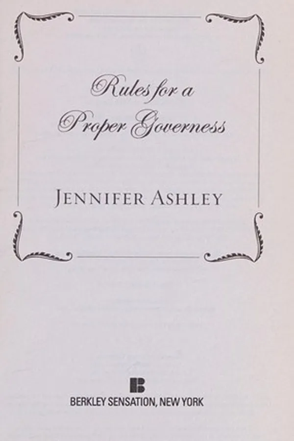 Capa de Rules for a proper governess