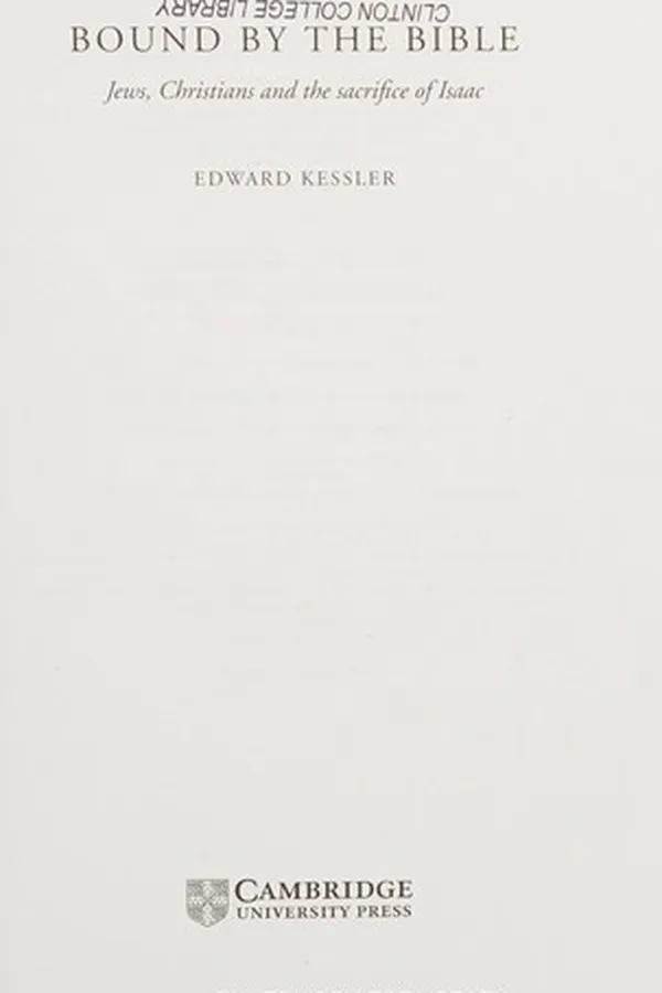 Capa de BOUND BY THE BIBLE: JEWS, CHRISTIANS AND THE SACRIFICE OF ISAAC