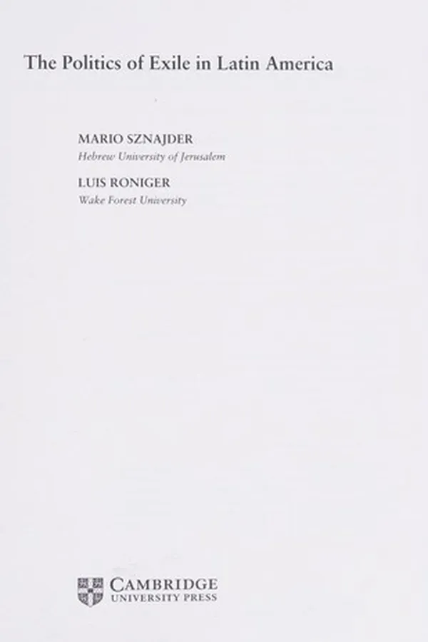 Capa de The politics of exile in Latin America