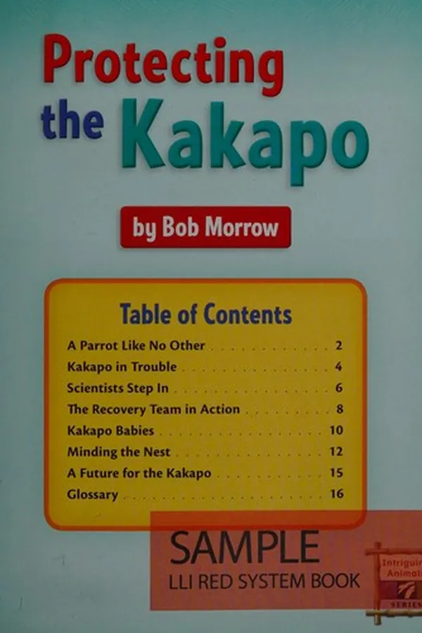 Capa de Protecting the kakapo