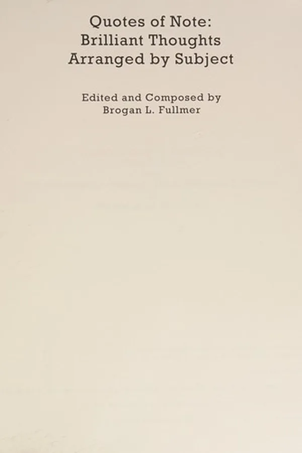 Capa de Quotes of note