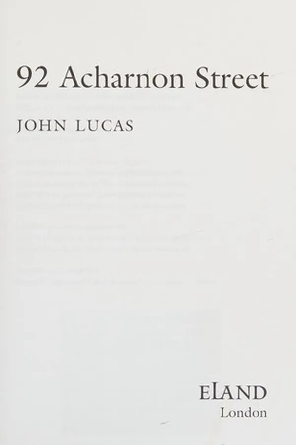Cover of 92 Acharnon Street