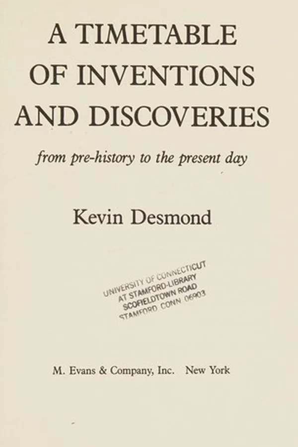 Capa de A timetable of inventions and discoveries from pre-history to the present day
