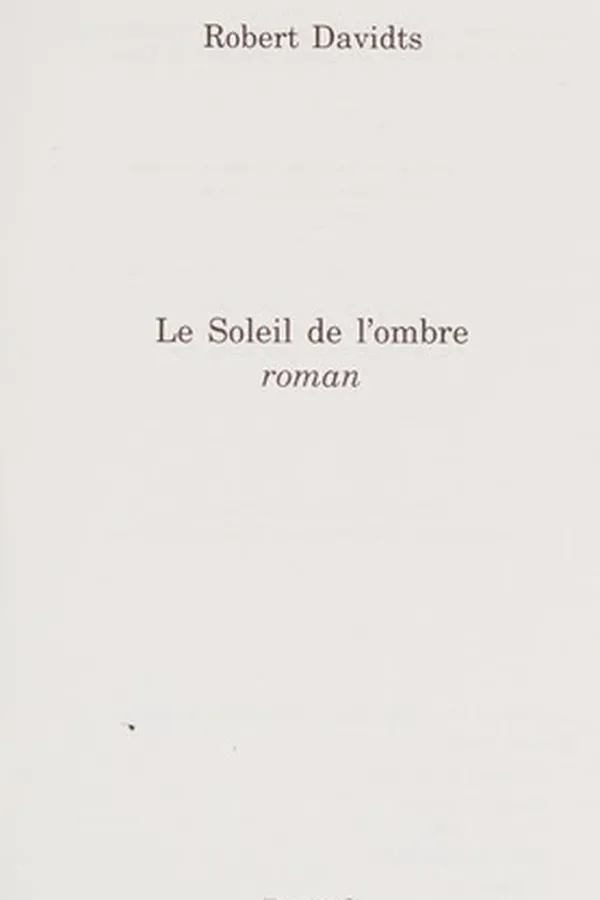 Capa de Le soleil de l'ombre