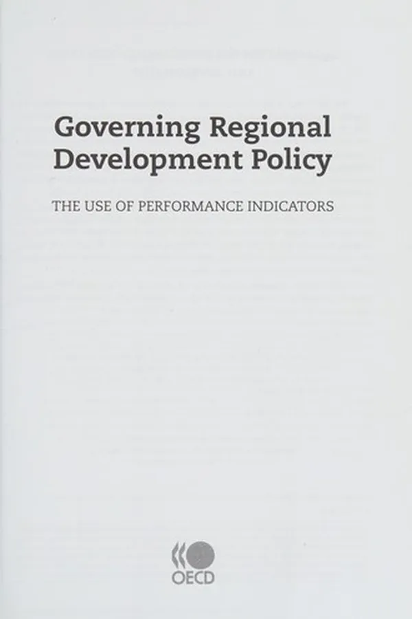 Cover of Governing regional development policy