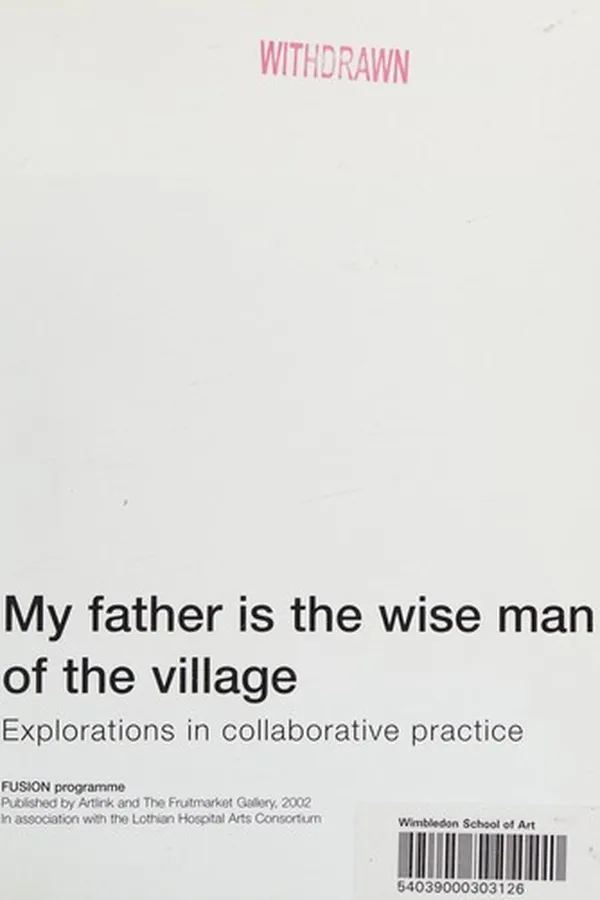 Capa de My father is the wise man of the village