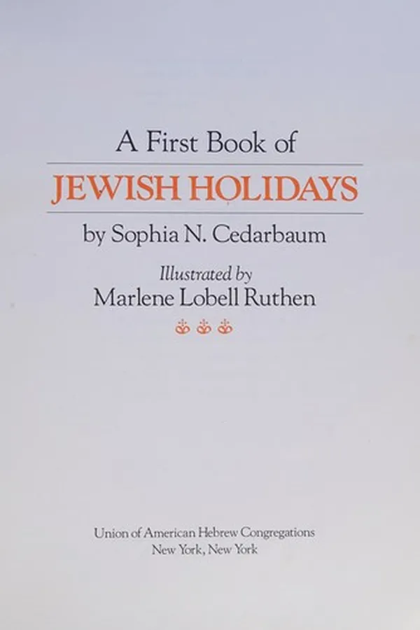 Capa de A first book of Jewish holidays