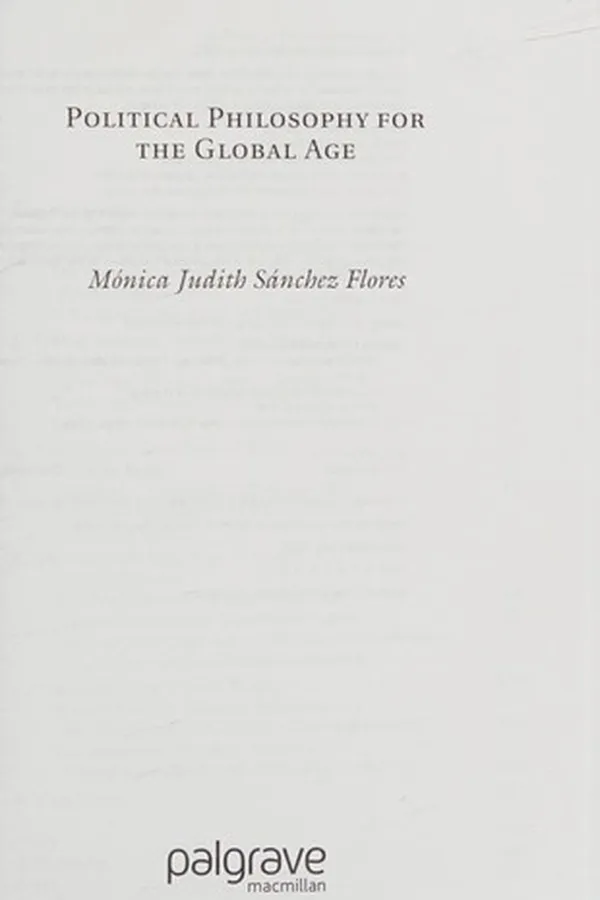 Capa de Political philosophy for the global age