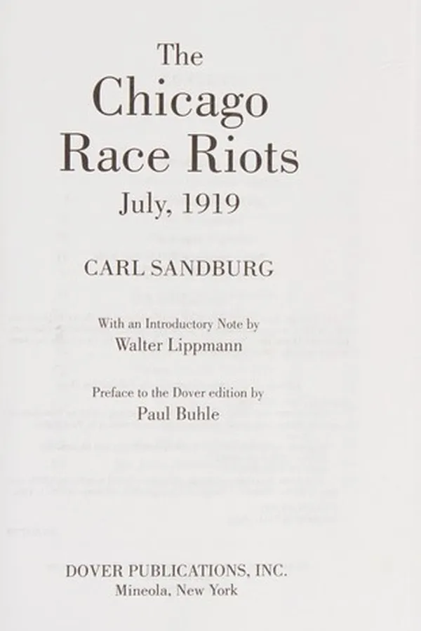 Capa de The Chicago Race Riots