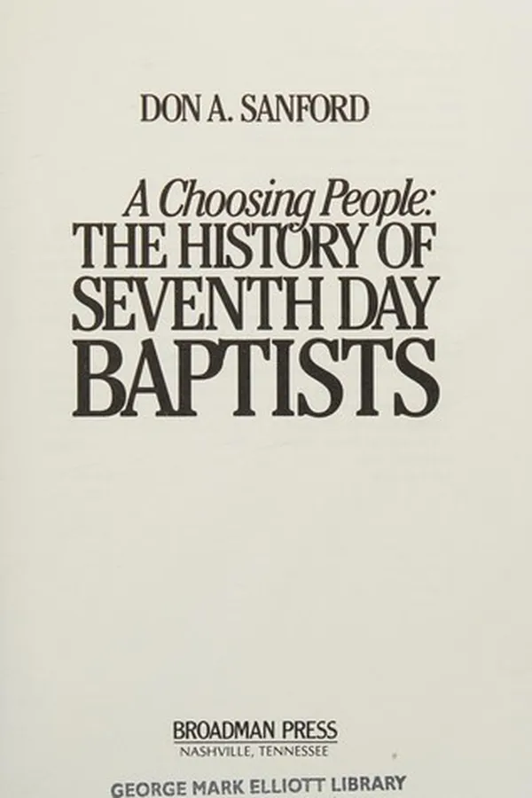 Cover of A choosing people