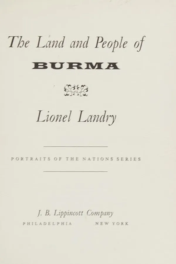 Capa de The land and people of Burma