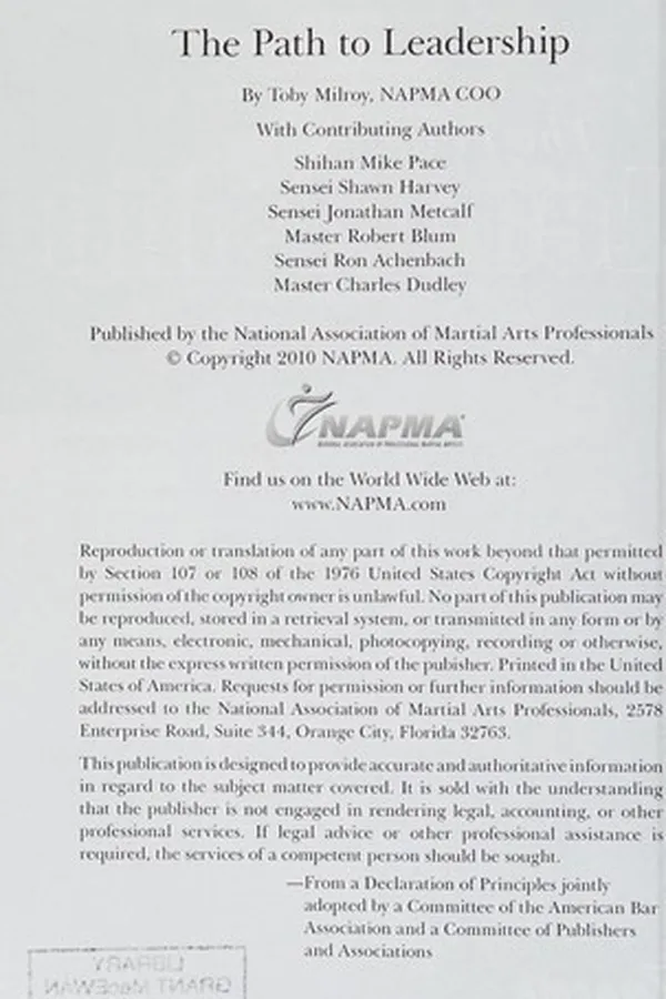 Cover of The path to leadership