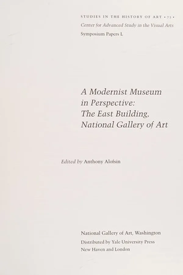 Capa de A modernist museum in perspective