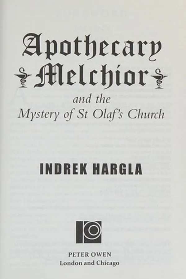 Capa de Apothecary Melchior and the mystery of St Olaf's Church