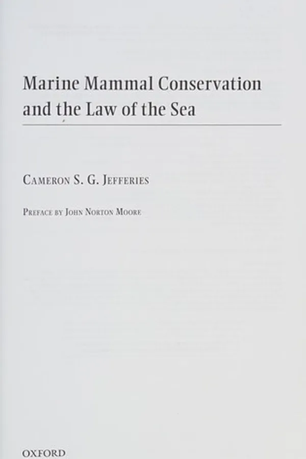 Capa de Marine Mammal Conservation and the Law of the Sea