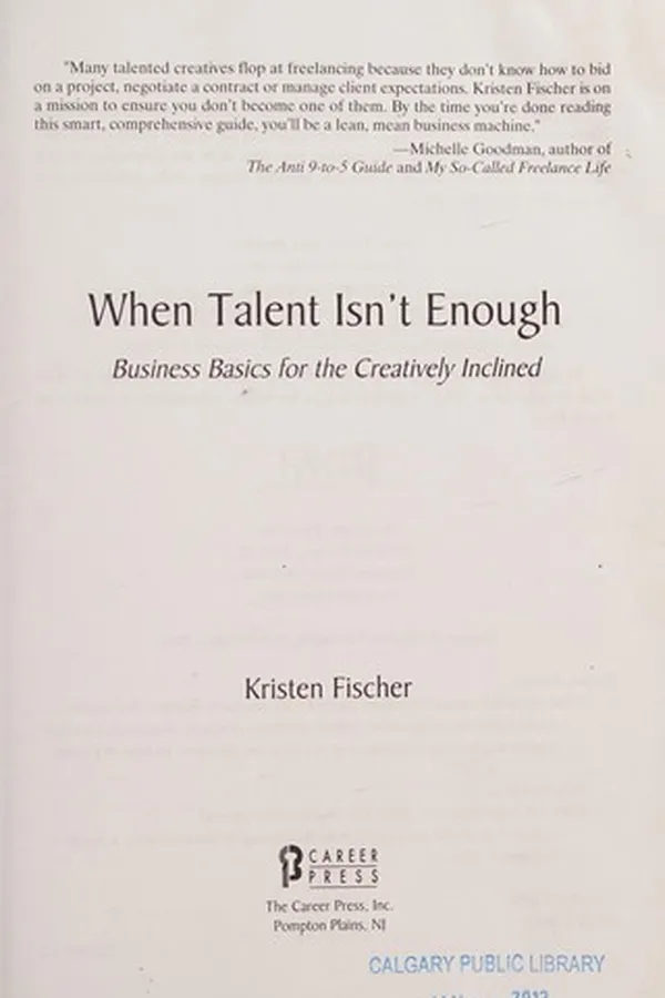 Capa de When talent isn't enough