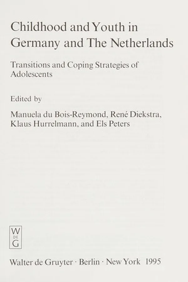Capa de Childhood and Youth in Germany and the Netherlands
