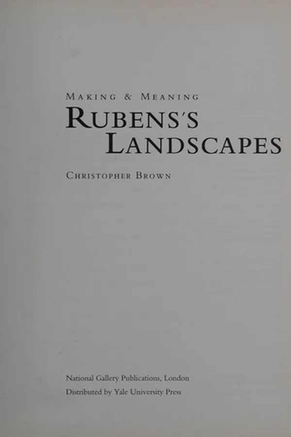 Capa de Rubens's landscapes