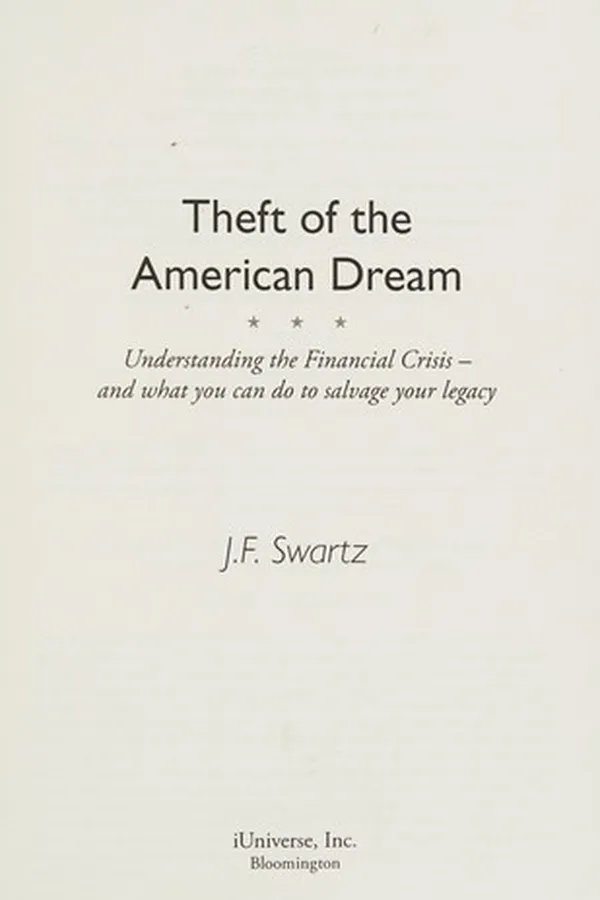 Capa de Theft of the American dream