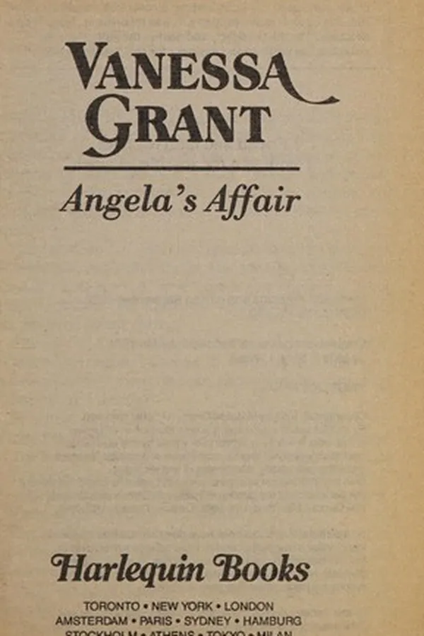 Capa de Angela's Affair