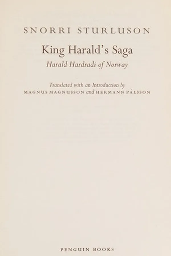 Capa de King Harald's saga