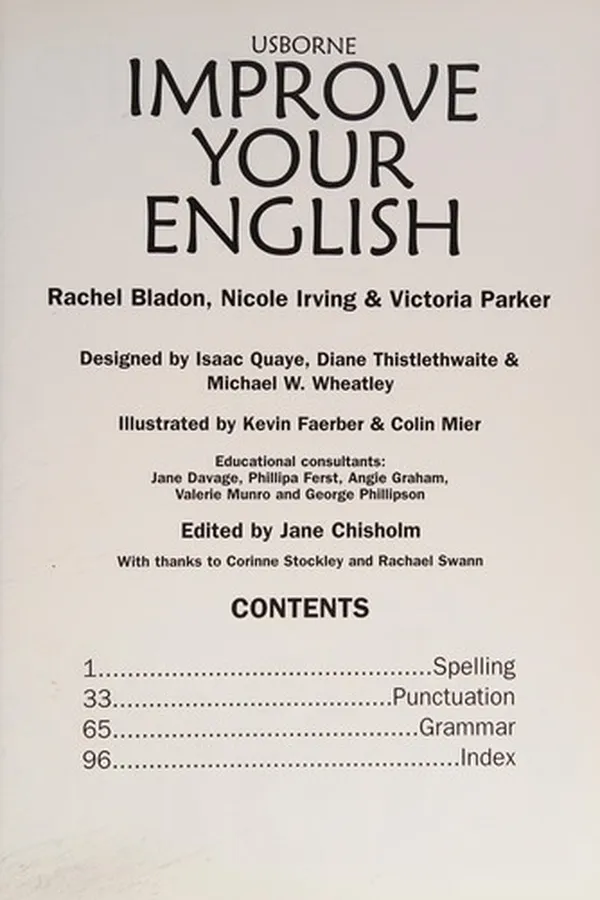 Capa de Usborne improve your English