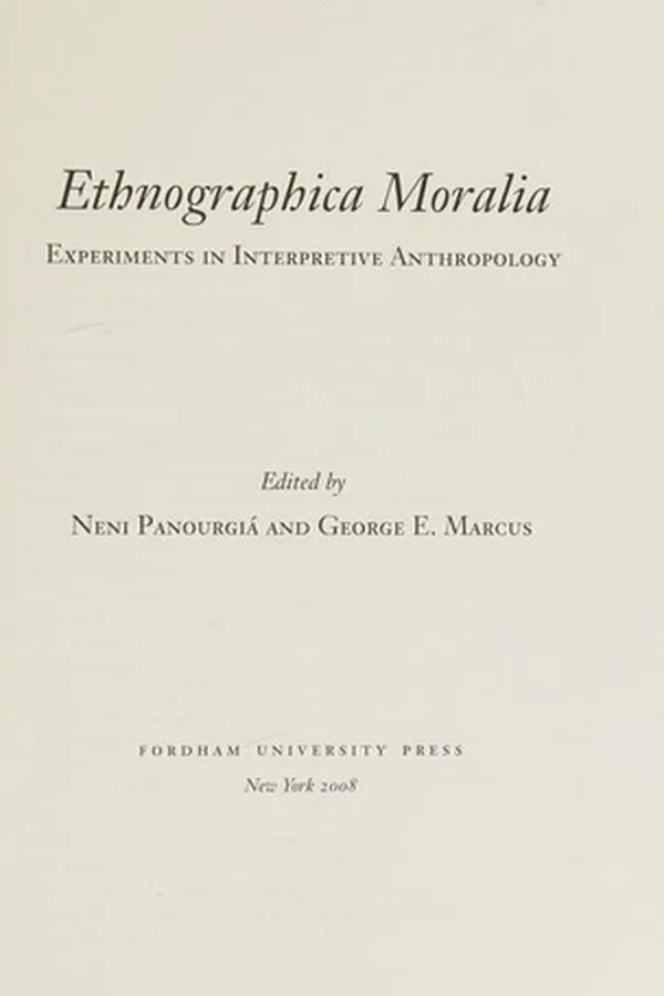 Capa de Ethnographica moralia