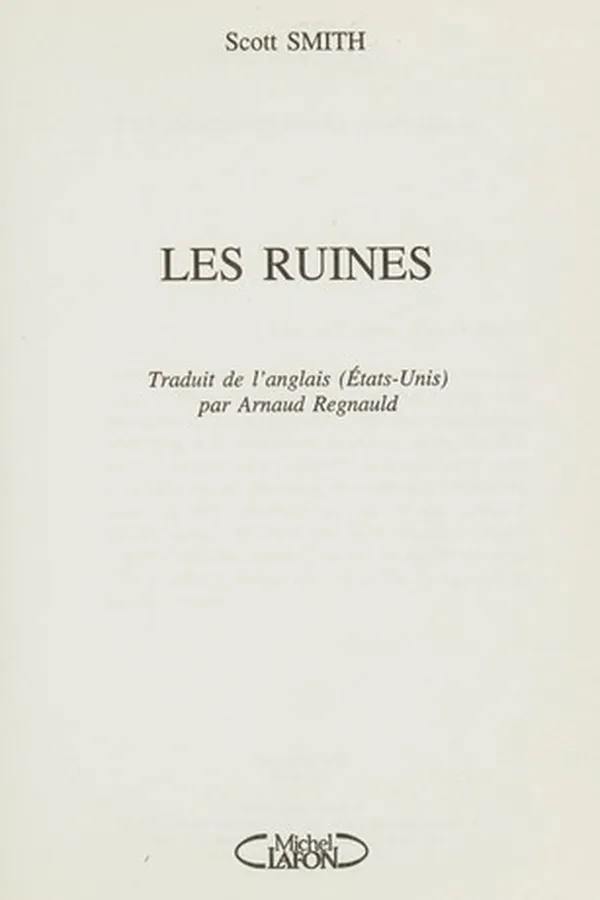 Capa de Les ruines