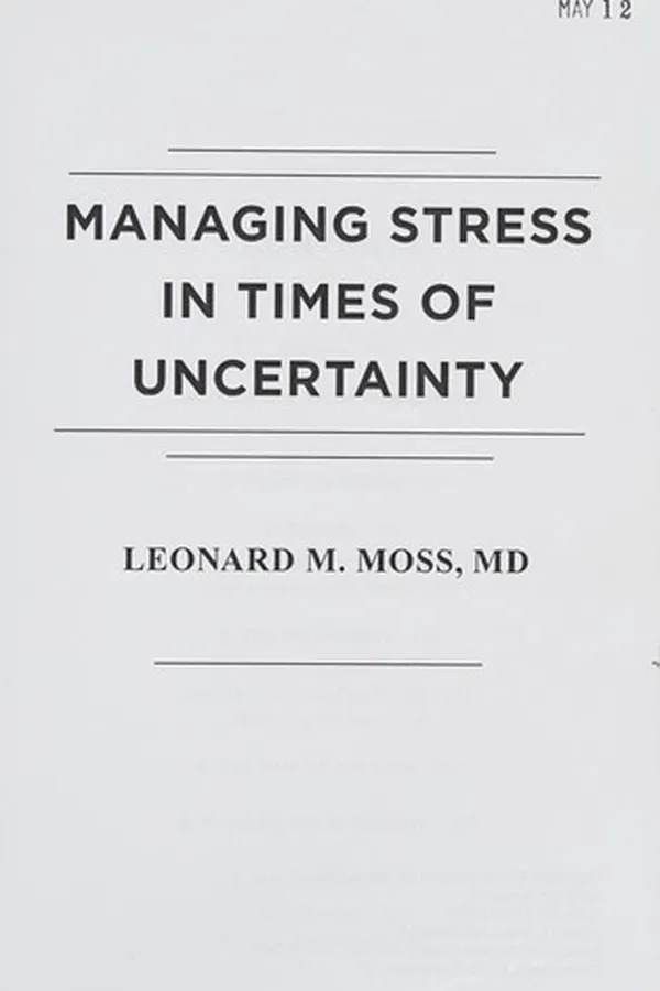 Capa de Managing stress in times of uncertainty
