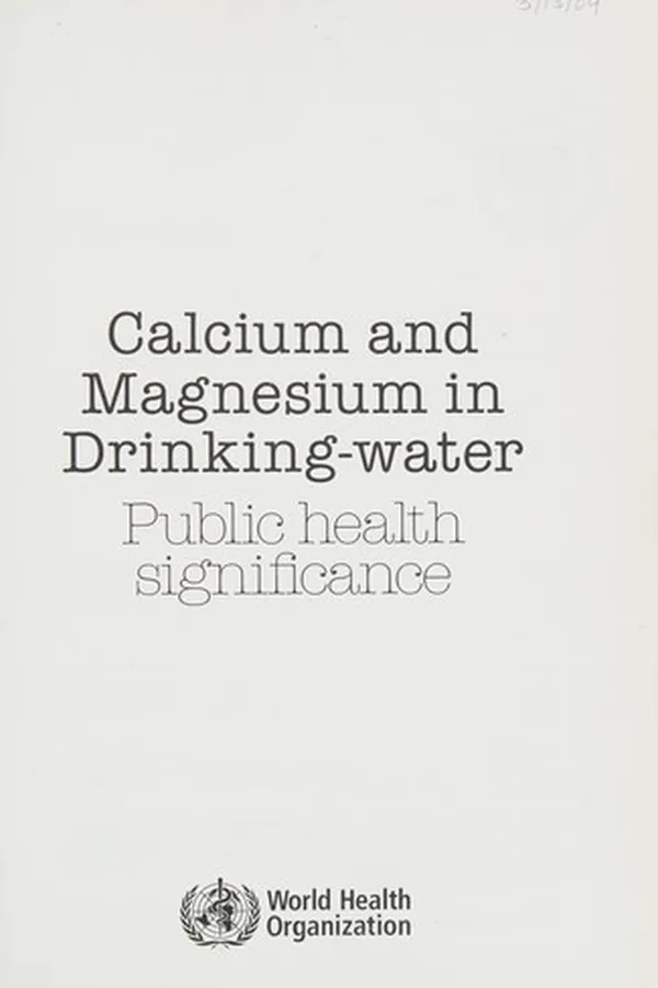 Capa de Calcium and magnesium in drinking-water