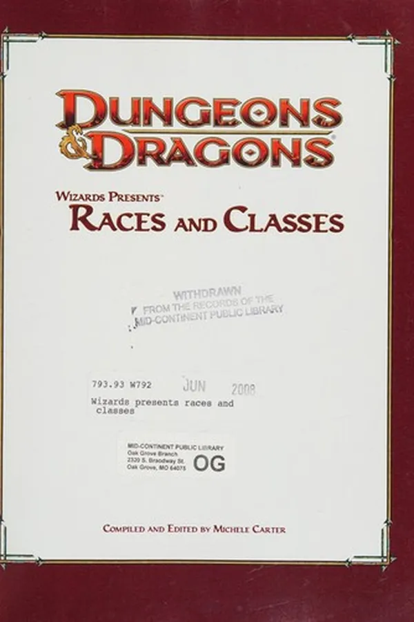Capa de Wizards presents races and classes