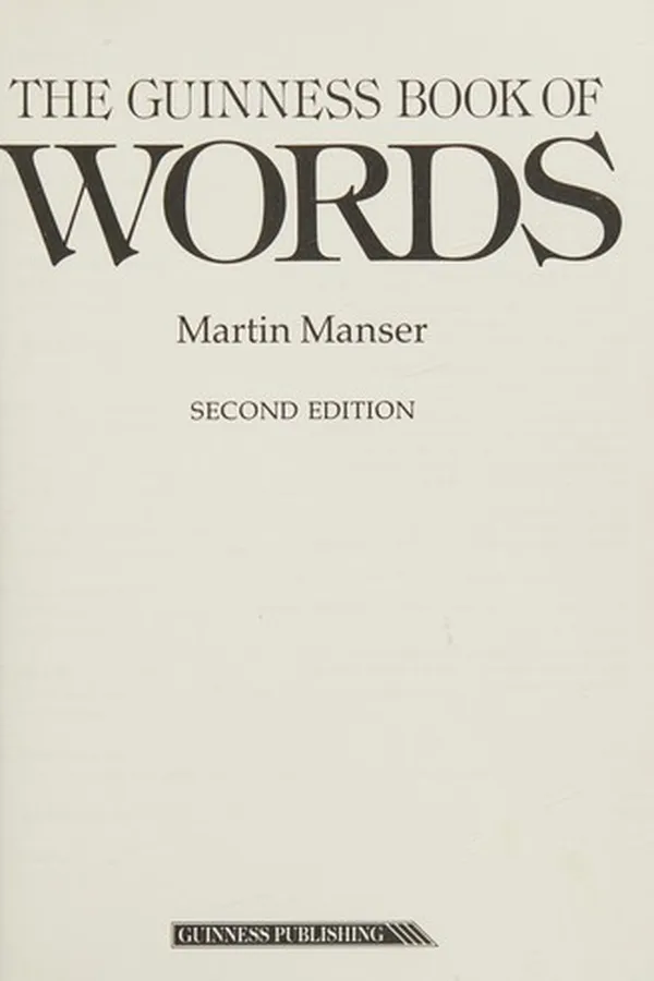 Capa de The Guinness book of words