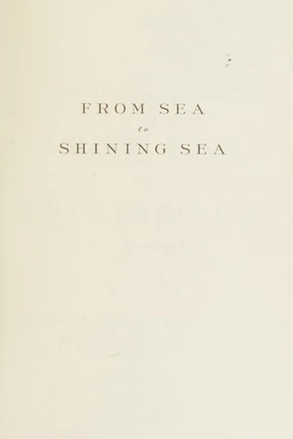 Capa de From sea to shining sea, 1787-1837