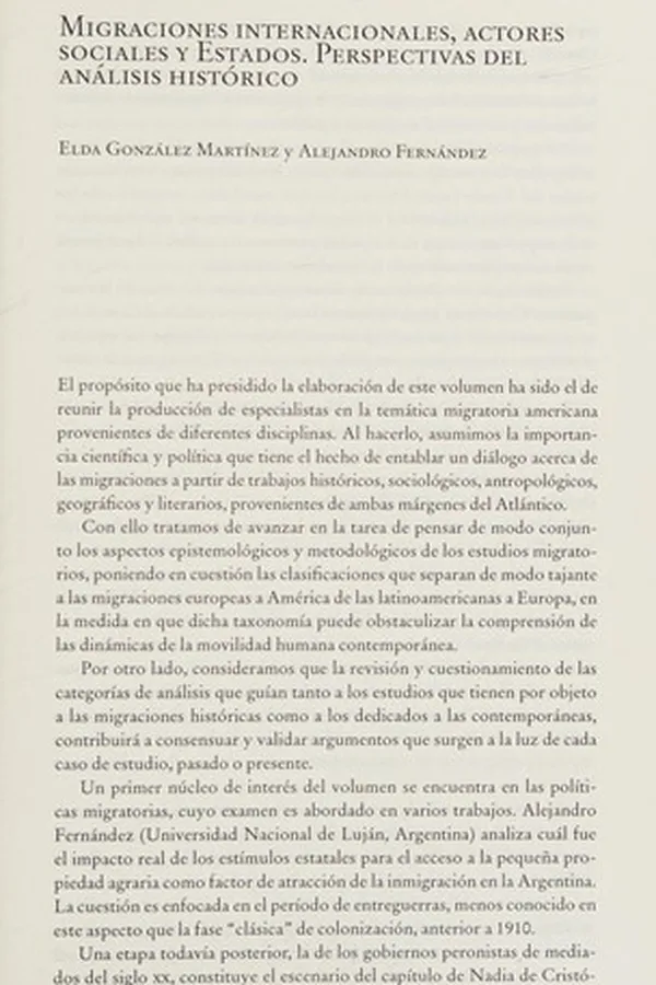 Capa de Migraciones internacionales, actores sociales y estados